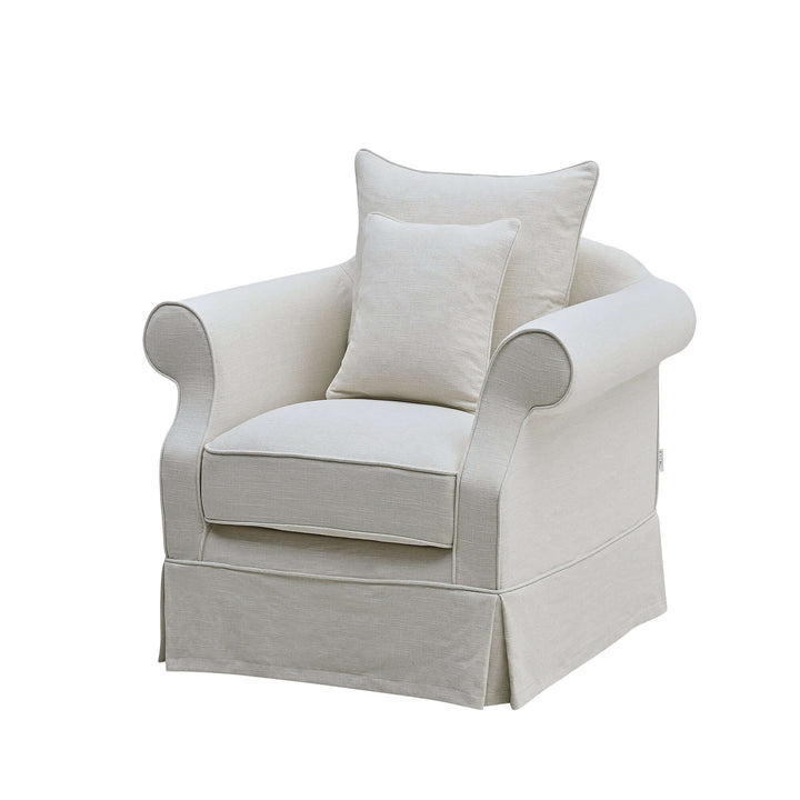 Armchair Slip Cover - Avalon Ivory - OneWorld Collection