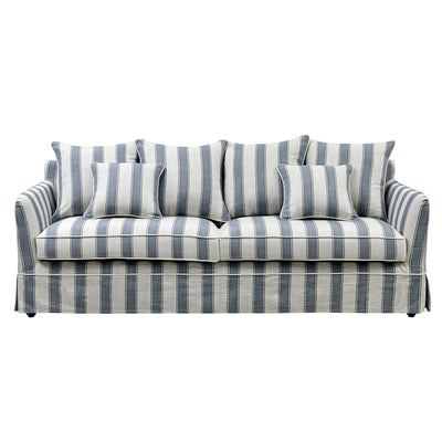 Noosa 3 Seat Sofa Blue Sky Stripe - OneWorld Collection