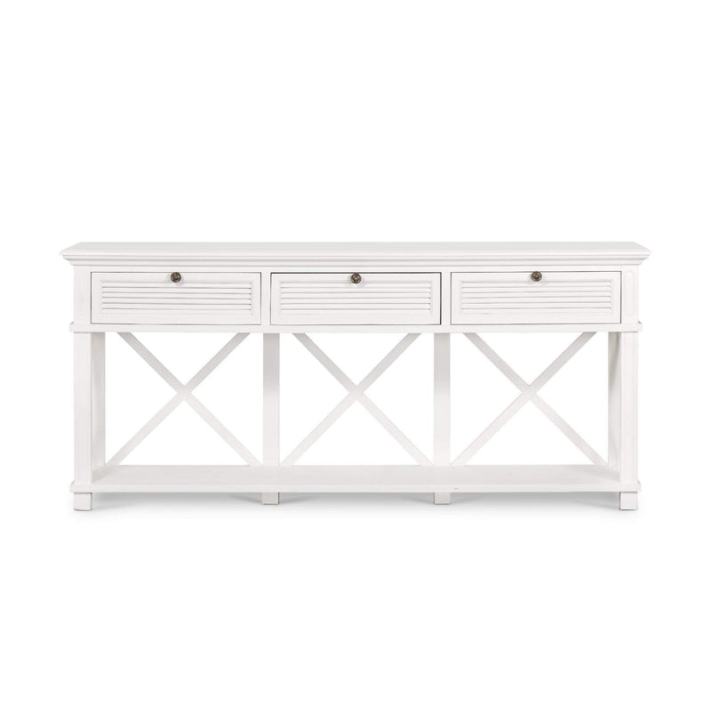 West Beach 3 Drawer Console White - OneWorld Collection
