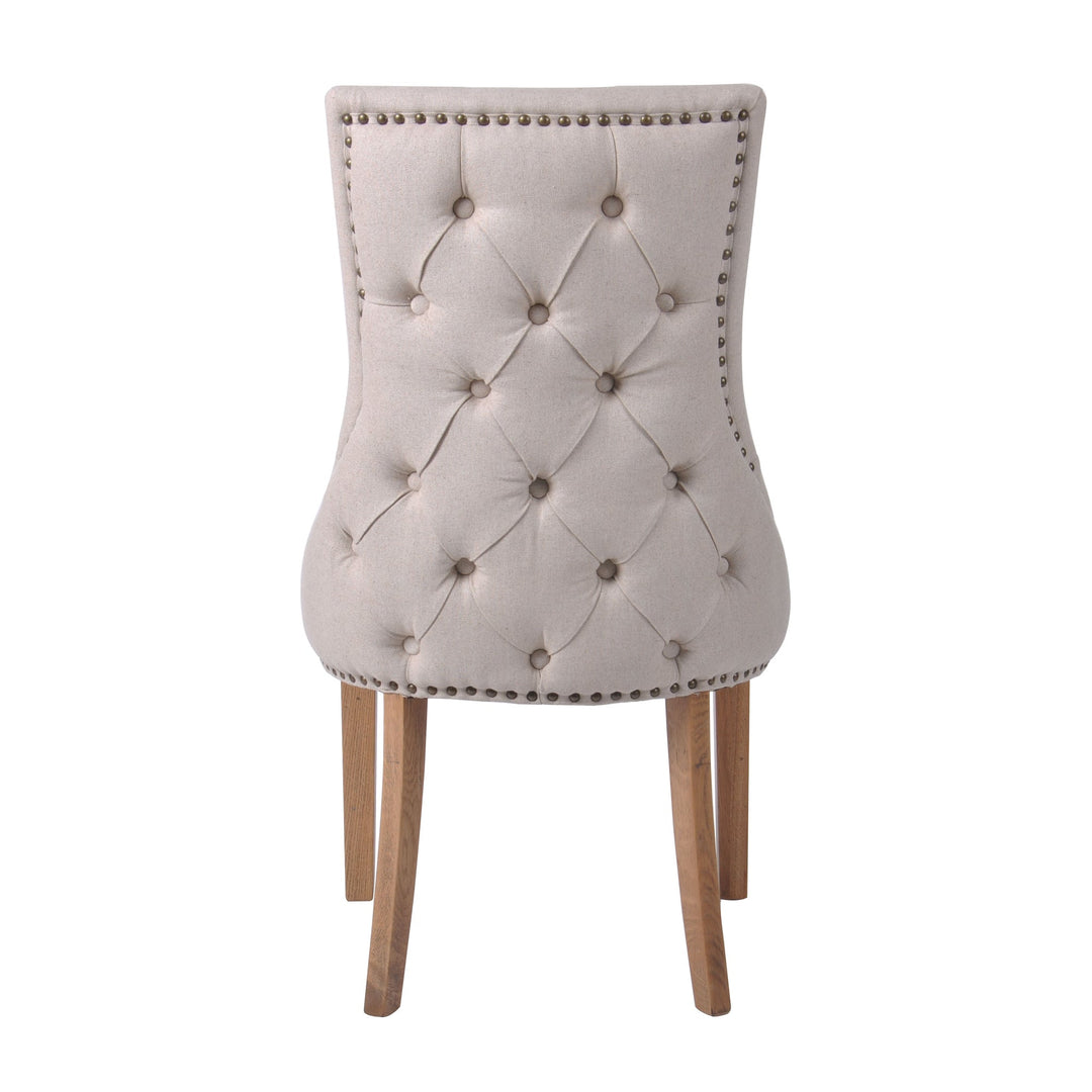 Bordeaux Studded Beige Dining Chair - OneWorld Collection