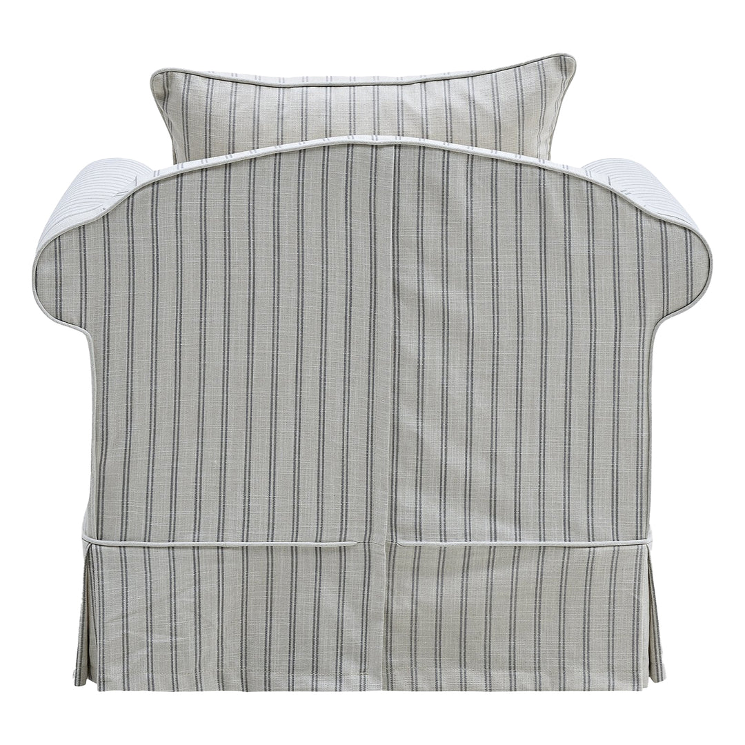 Slip Cover Only - Avalon Hamptons Armchair Stone Stripe