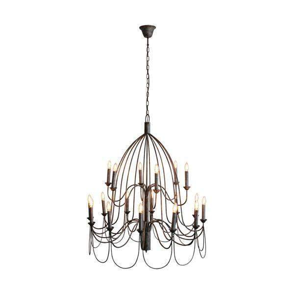 Large Arm Taupe Chandelier - OneWorld Collection