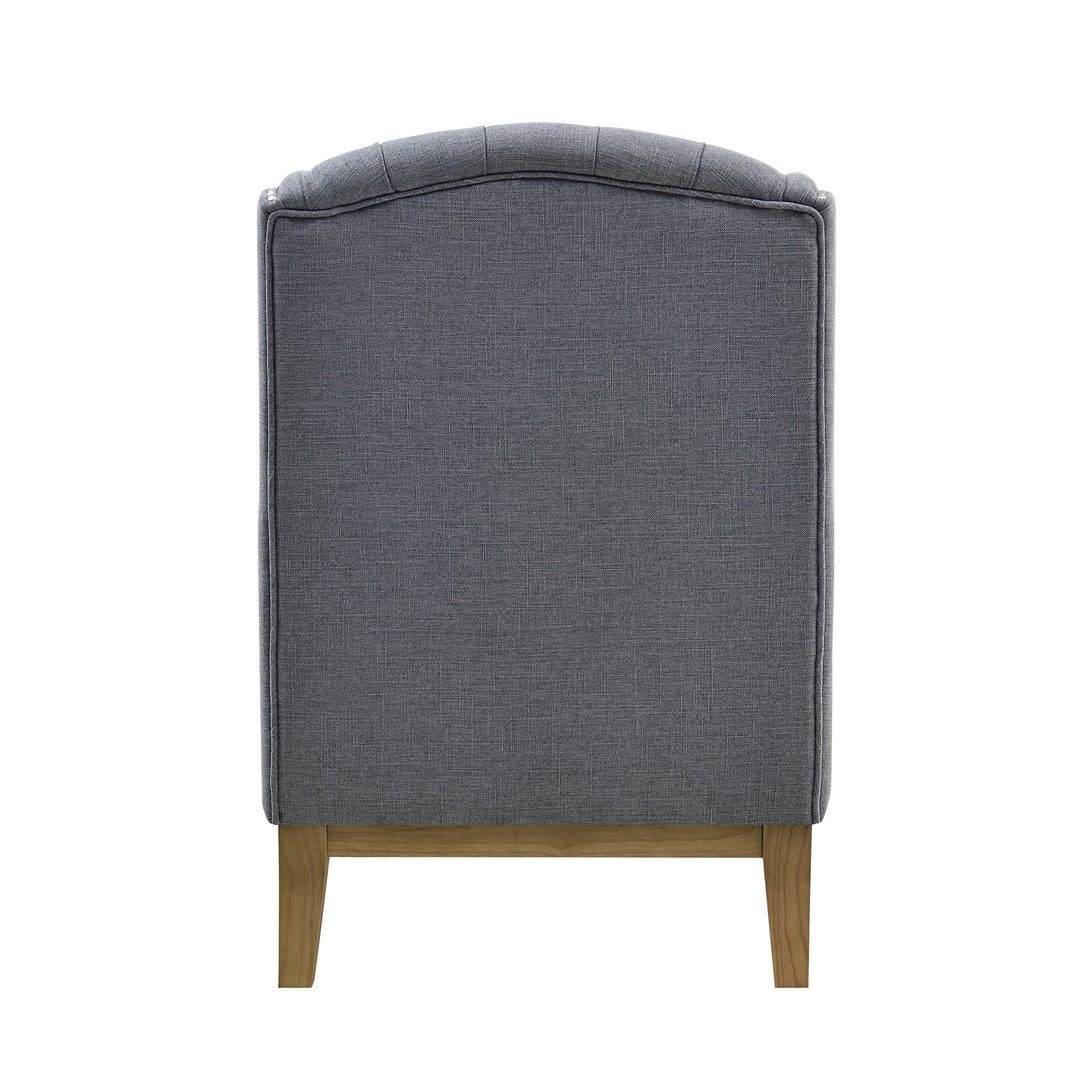 George Buttoned Armchair Grey - OneWorld Collection