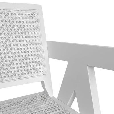 Huntington Rattan Chair White - OneWorld Collection