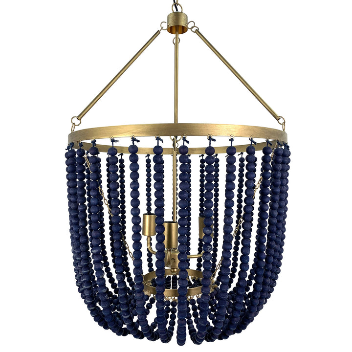 Amaya Beaded Chandelier Navy/Gold - OneWorld Collection