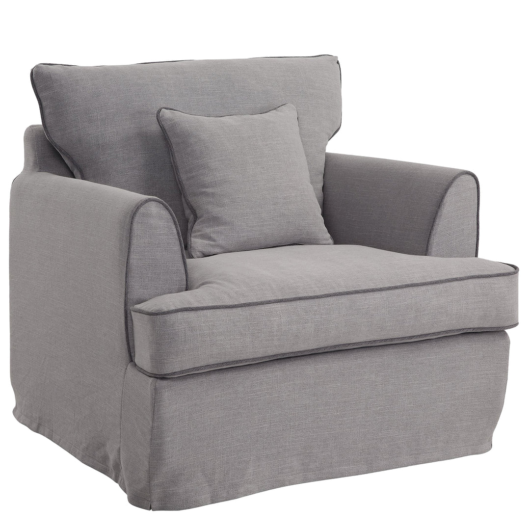 Byron Hamptons Armchair Pebble Grey