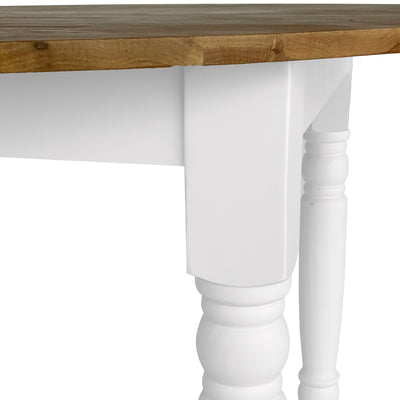Stradbroke Dining Table Natural Oak and White - OneWorld Collection