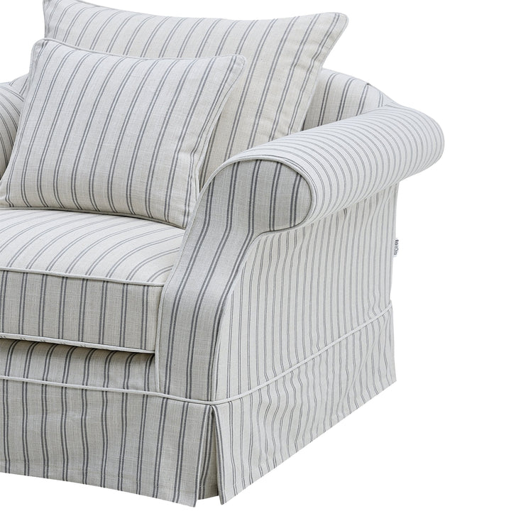 Avalon Hamptons Armchair Stone Stripe