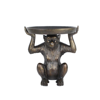 Sitting Monkey Statue With Bowl On Head - OneWorld Collection