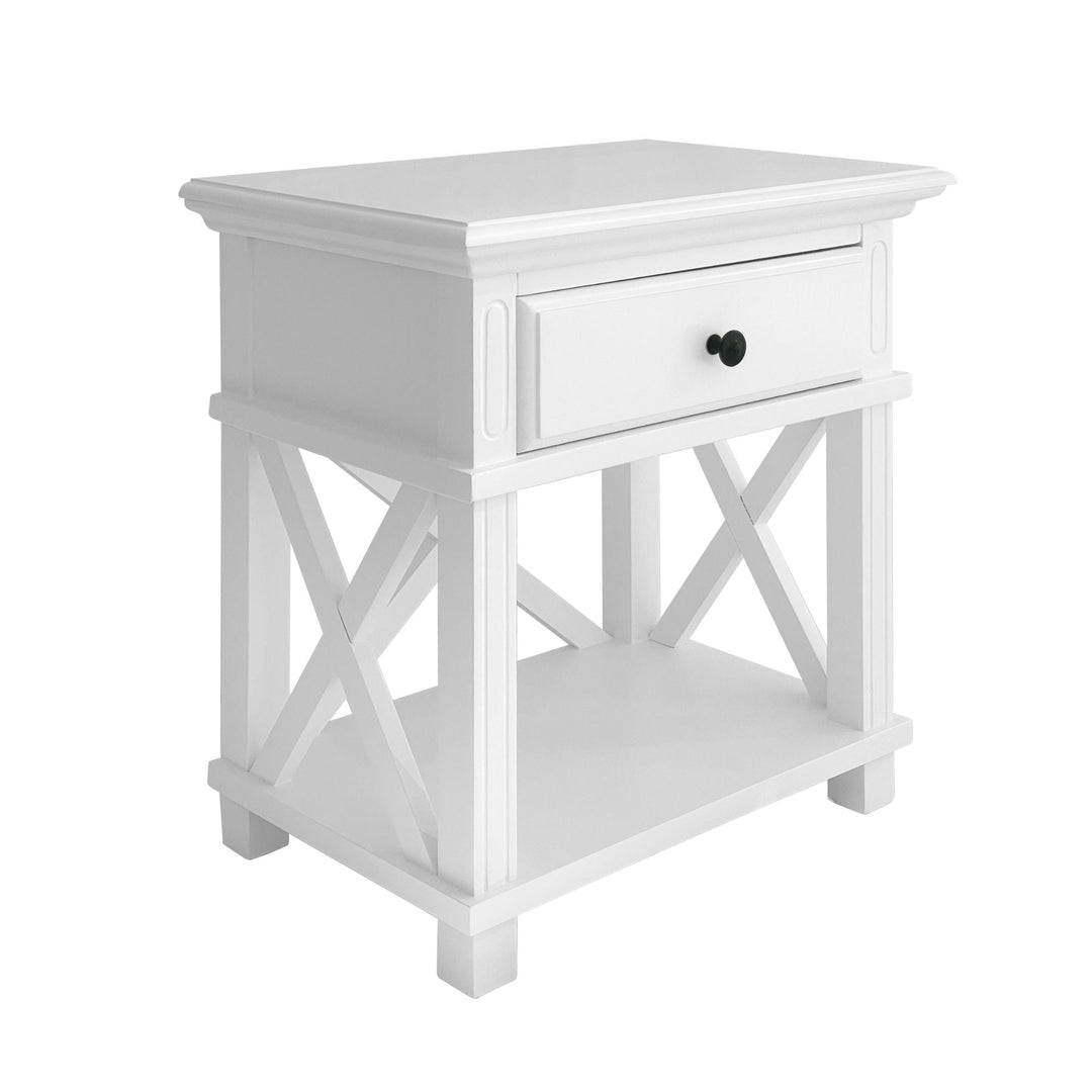 Sorrento White Bedside Table - OneWorld Collection