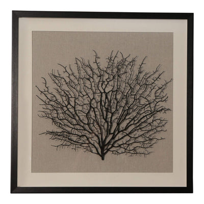 60Cm Black Coral Framed Art - OneWorld Collection