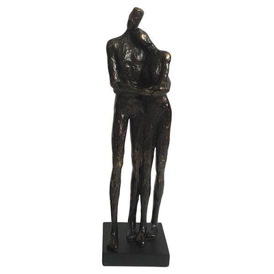 Embracing Couple Statue Black Base - OneWorld Collection