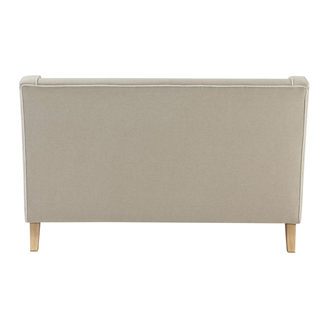 Bondi Hamptons 2 Seat Sofa Natural W/White Piping