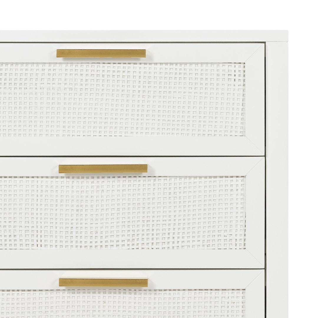 Santorini Bedside 3 Drawers White - OneWorld Collection