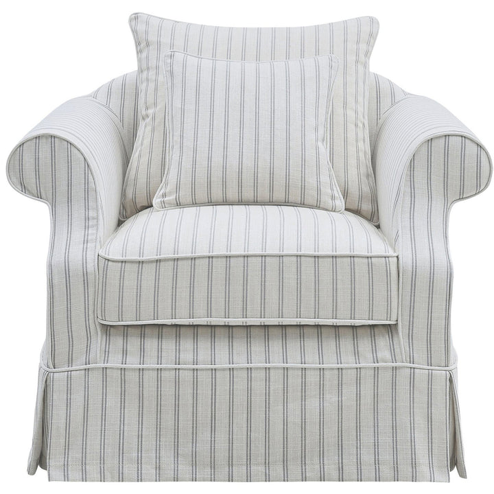 Avalon Hamptons Armchair Stone Stripe