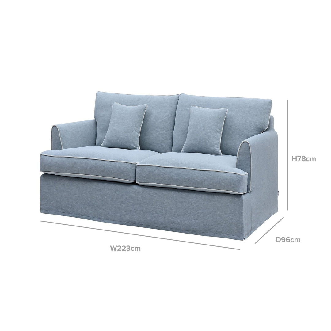 Slip Cover Only - Byron Hamptons 3 Seat Sofa Beach