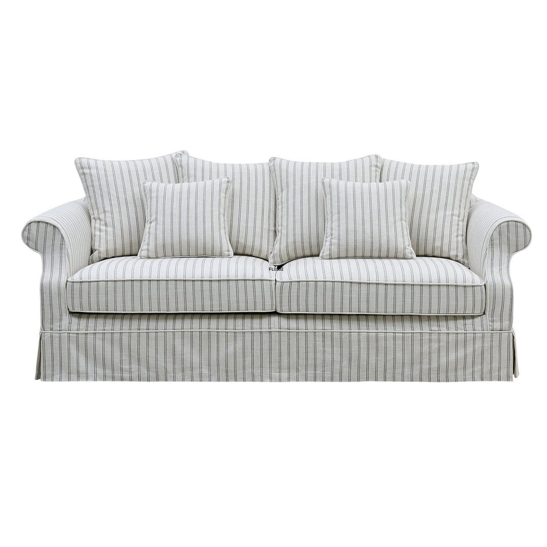 Avalon 3 Seat Sofa Stone Stripe - OneWorld Collection