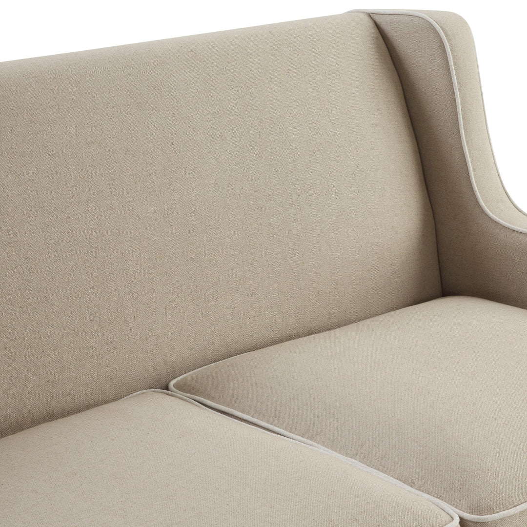 Bondi 2 Seat Sofa Nat/White Piping - OneWorld Collection