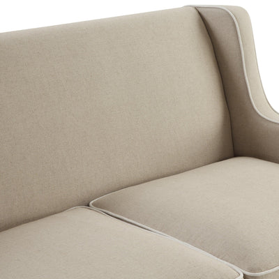 Bondi 2 Seat Sofa Nat/White Piping - OneWorld Collection