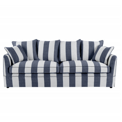 Noosa 3 Seat Sofa Denim Cream Stripe - OneWorld Collection