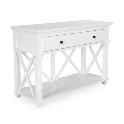 Sorrento 2 Drawer White Console - OneWorld Collection