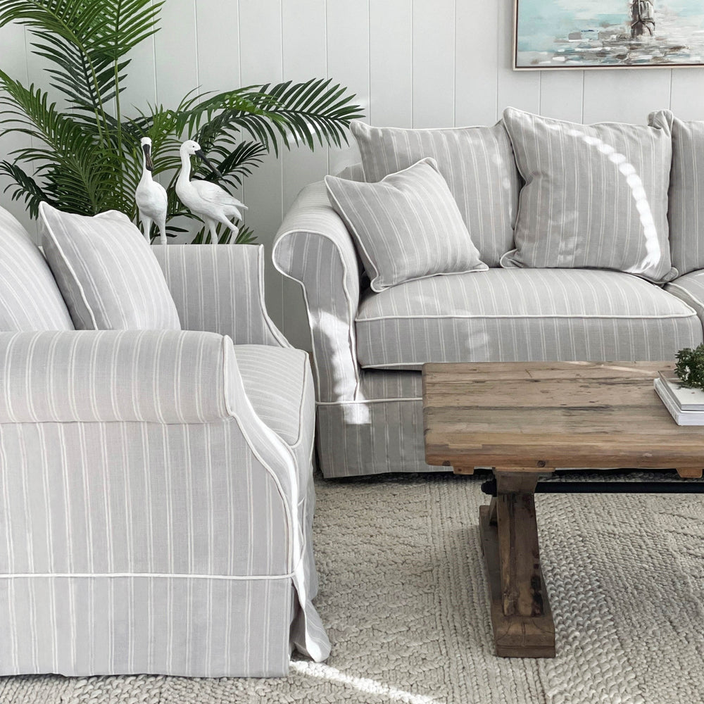 Avalon Armchair Cloud Stripe - OneWorld Collection