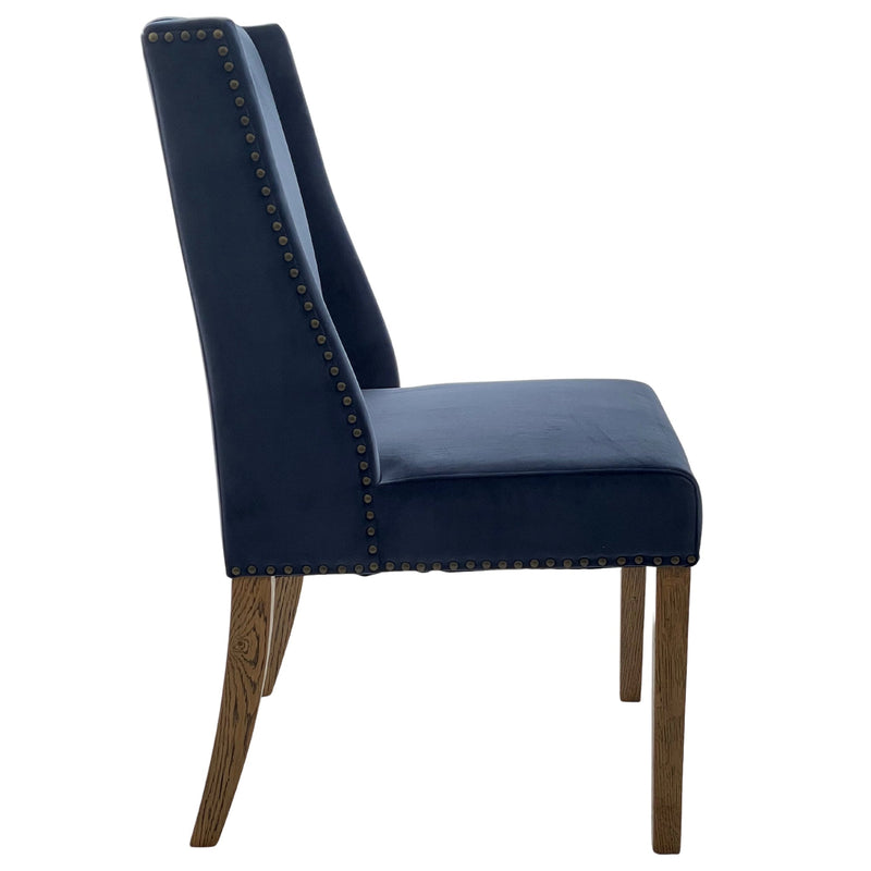 Ithaca Navy Velvet Dining Chair - OneWorld Collection