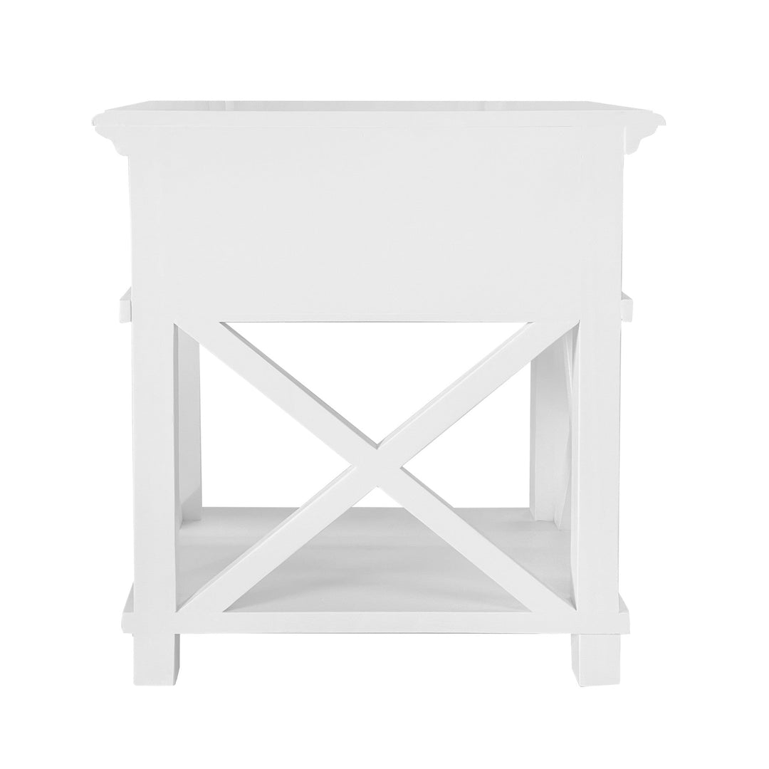 West Beach Bedside Table White - OneWorld Collection