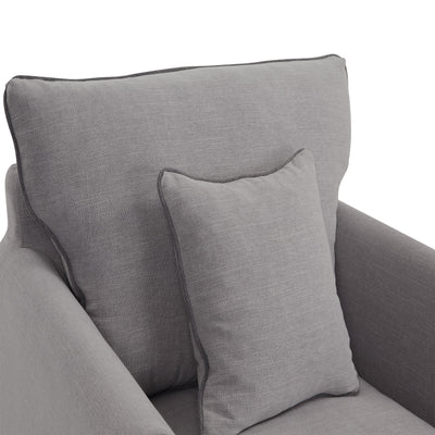 Armchair Slip Cover - Byron Pebble Grey - OneWorld Collection