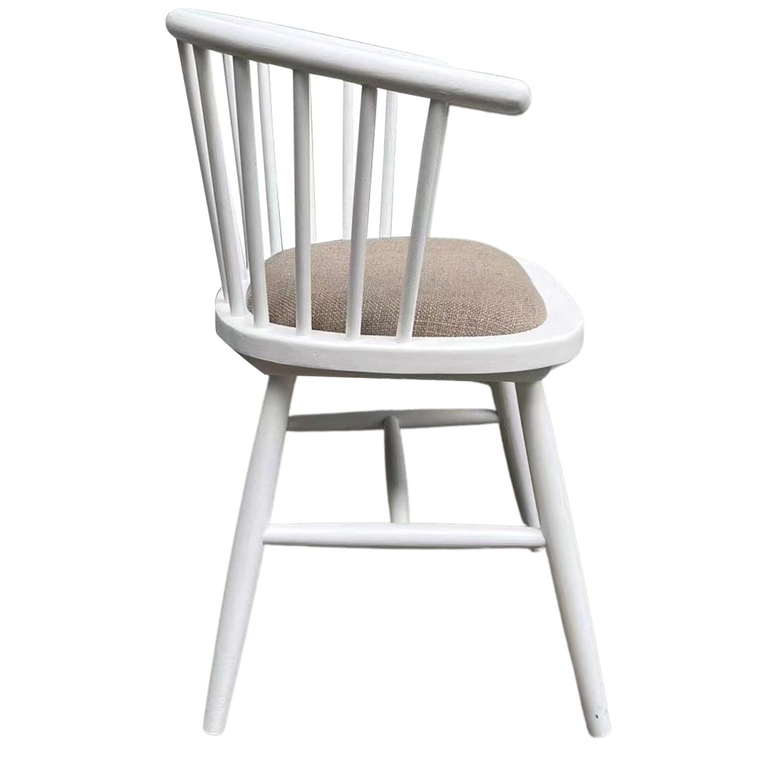 Round Curved Strip Back Dining Chair White - OneWorld Collection