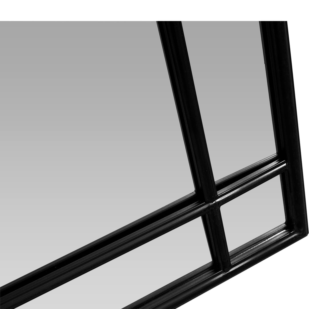 Medium Iron Arched Mirror Black - OneWorld Collection