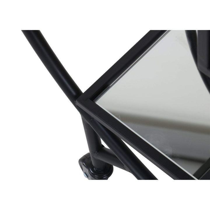 Black Bar Trolley Mirror Shelves - OneWorld Collection