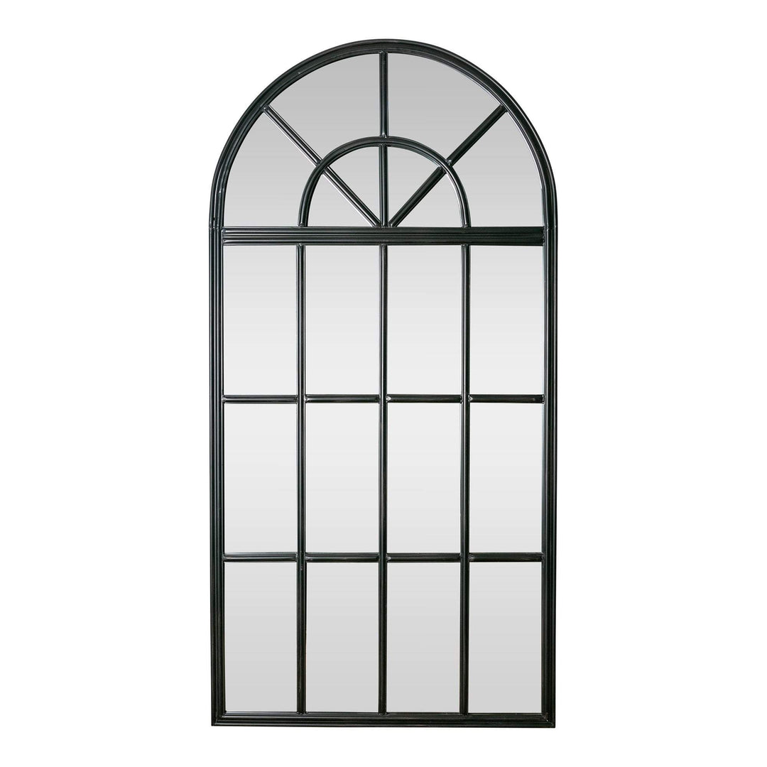 Large Iron Arch Mirror With Panes - OneWorld Collection