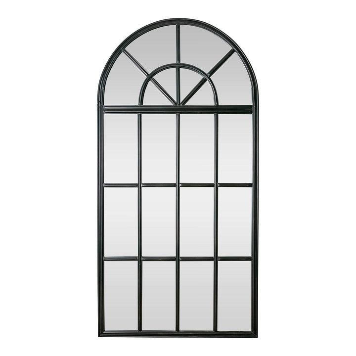 Large Iron Arch Mirror With Panes - OneWorld Collection