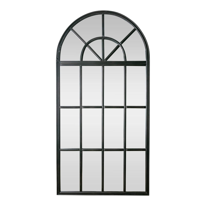 Large Iron Arch Mirror With Panes - OneWorld Collection