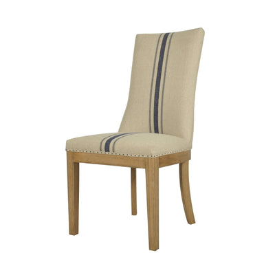 Oakwood Linen Dining Chair Blue Stripe - OneWorld Collection