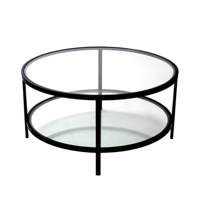 Palladium Glass and Black Coffee Table - OneWorld Collection