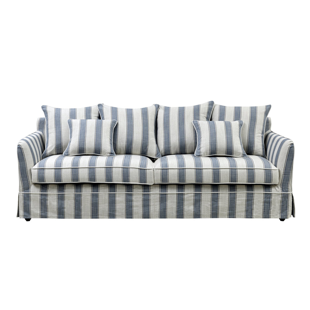 Slip Cover Only - Byron Hamptons 2.5 Seat Sofa Blue Sky