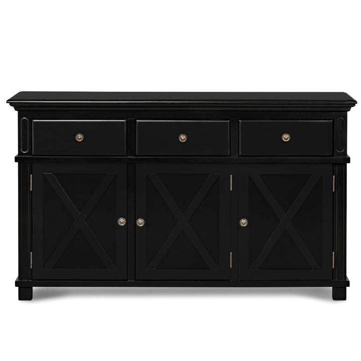 Sorrento Black 3 Drawer Buffet - OneWorld Collection