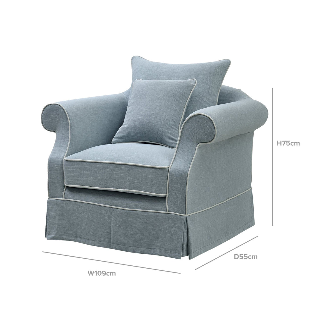 Slip Cover Only - Avalon Hamptons Armchair Beach