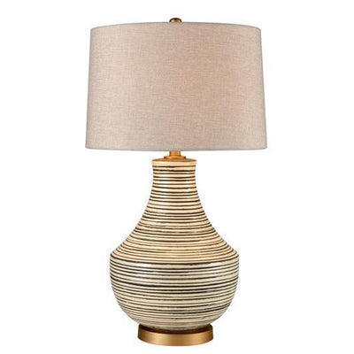 Malachi Ceramic Table Lamp W/ Shade - OneWorld Collection