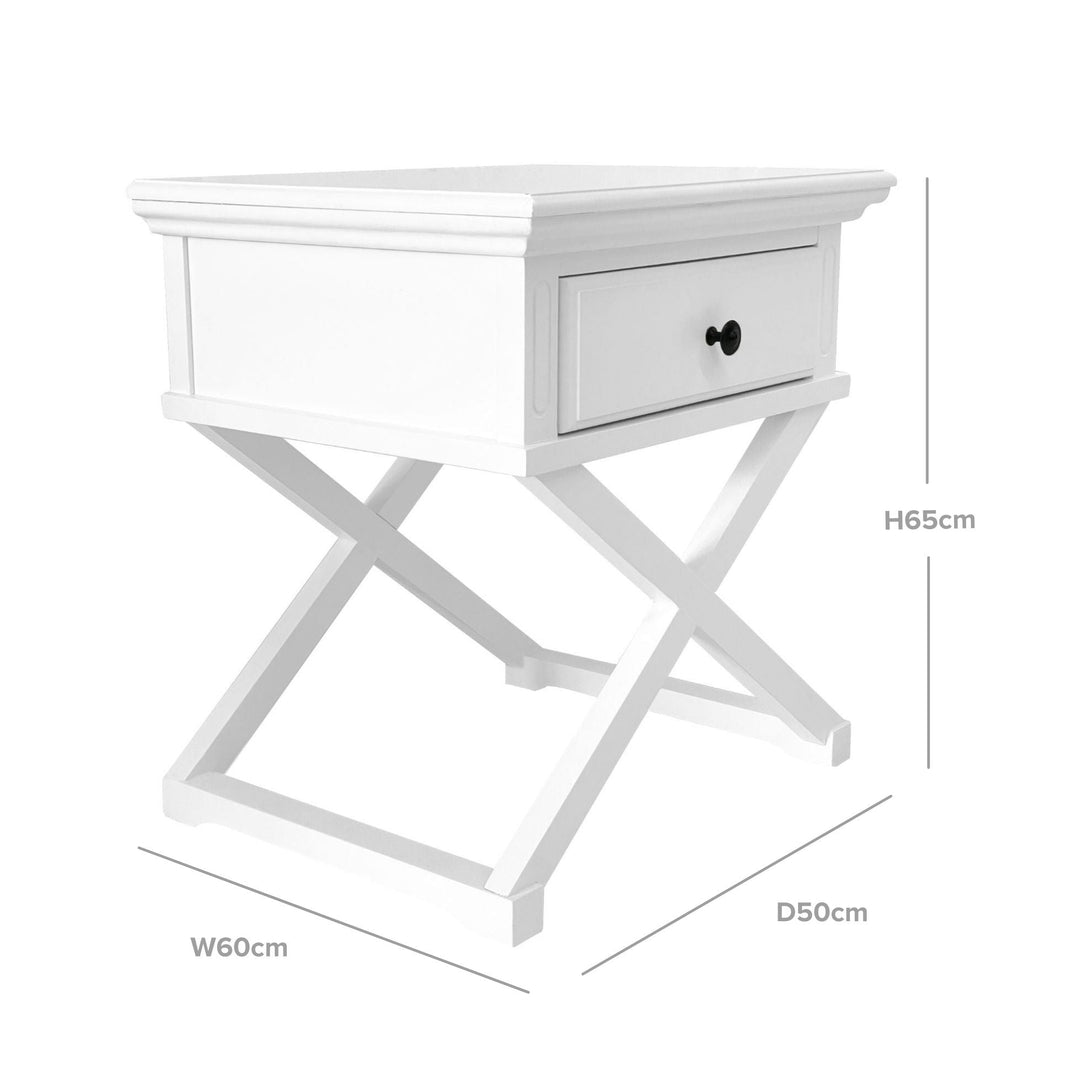 Sorrento White Side Table - OneWorld Collection