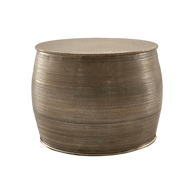 Hammered Light Gold Side Table - OneWorld Collection
