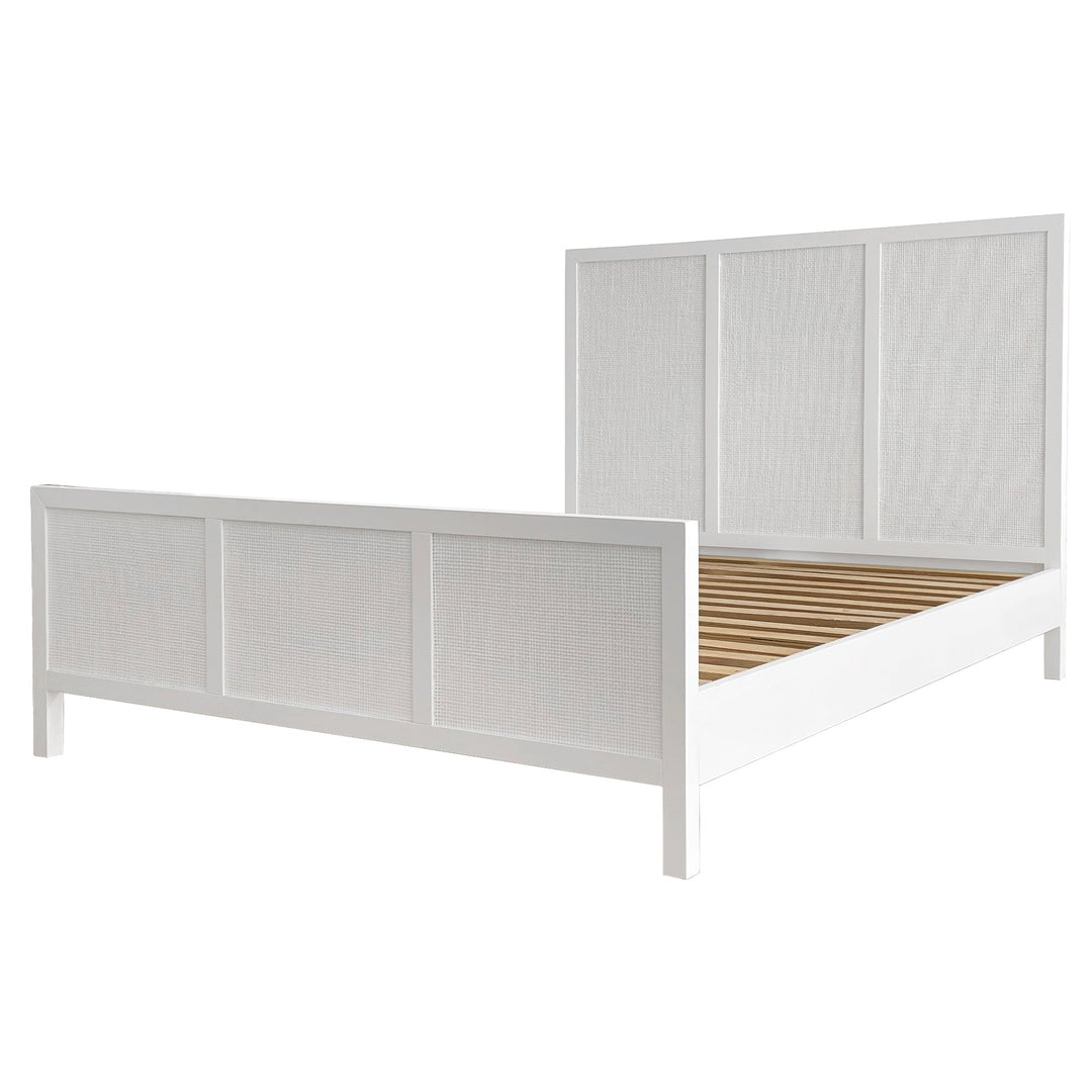 Santorini Queen Bed White - OneWorld Collection