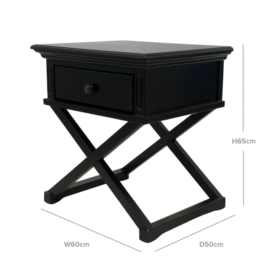 Sorrento Black Side Table - OneWorld Collection