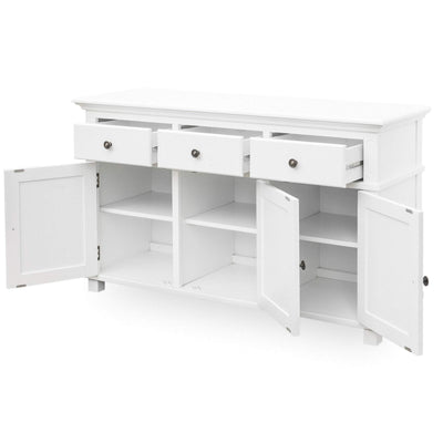 Sorrento White 3 Drawer Buffet - OneWorld Collection
