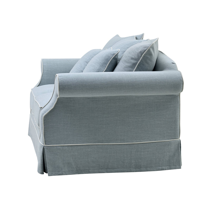 Avalon 2 Seat Hamptons Sofa Beach Linen Blend