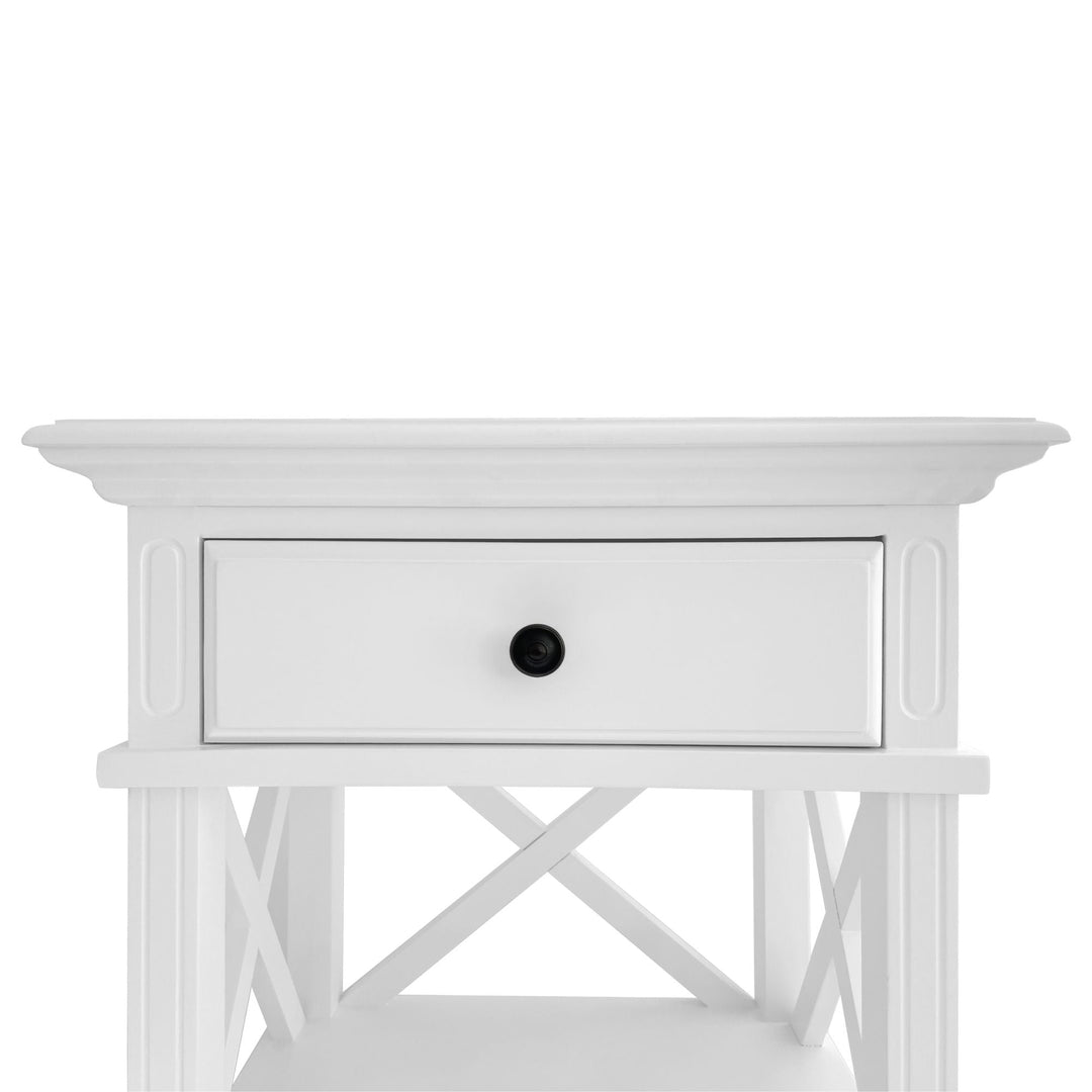 Sorrento White Bedside Table - OneWorld Collection