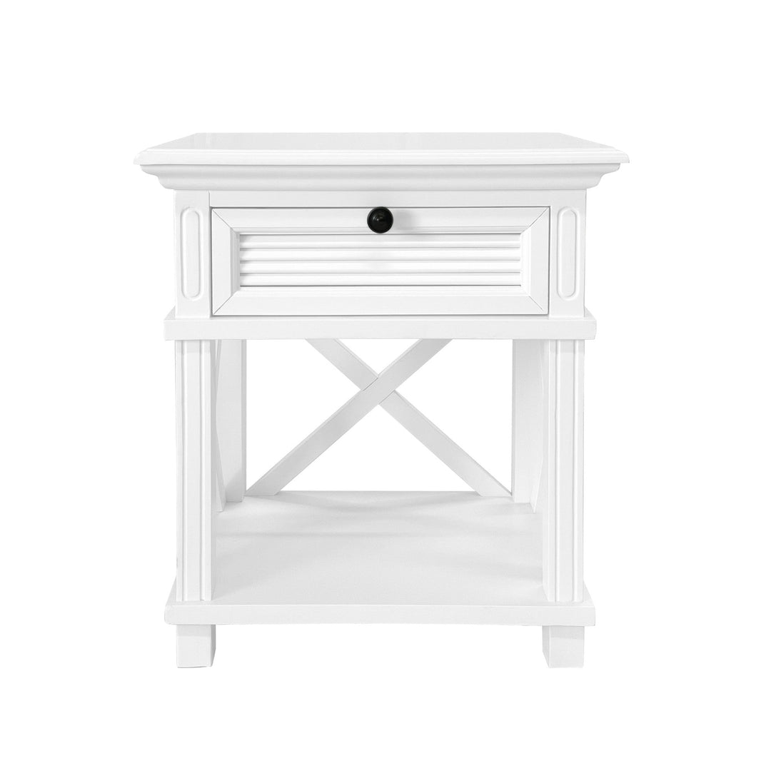 West Beach Bedside Table White - OneWorld Collection