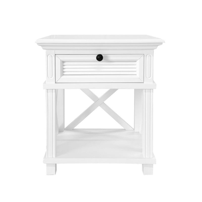 West Beach Bedside Table White - OneWorld Collection